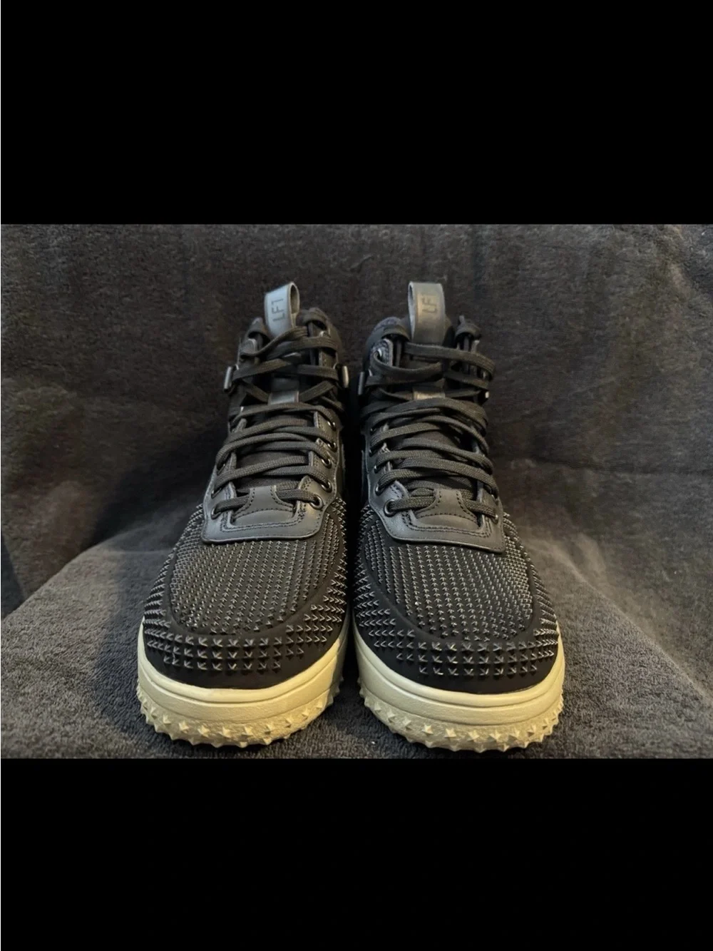 Size 10.5 - Nike Men's Lunar Force 1 Duckboot Black Neutral Olive B Grade